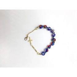 Bracelet-dizainier Murano bleu