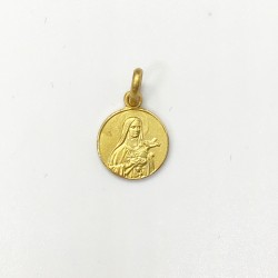 médaille Sainte Thérèse plaqué-or 10 mm