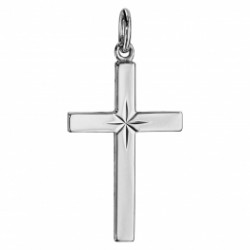 Croix argent étoile (grand...