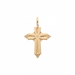 Croix occitane perlé plaqué-or