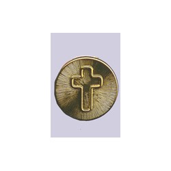 Custode métal doré avec croix