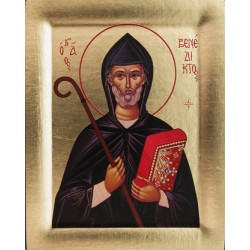 Icone Saint Benoît 13x11 cm