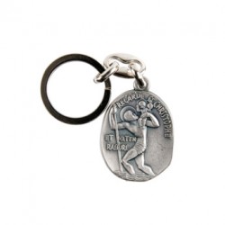 Porte clés argent saint christophe