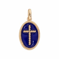 Pendentif croix plaqué-or...