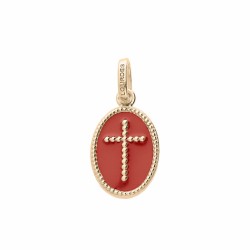 Pendentif croix plaqué-or...
