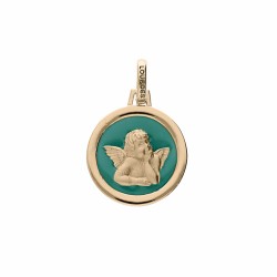 Médaille plaqué-or ange...