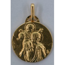 Medaille plaqué-or St...
