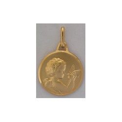 Médaille plaqué-or ange...