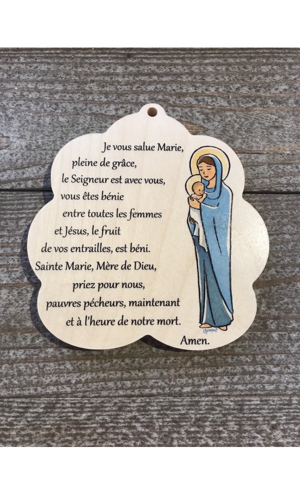 Cadre nuage rond recto verso Je vous salue MarieNotre Père Cadre nuage rond recto verso Je vous salue MarieNotre Père