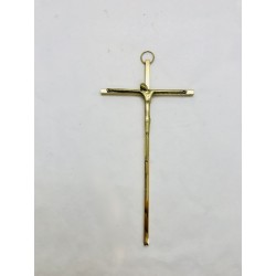 Croix métal doré stylisée