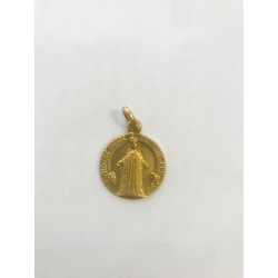 Medaille plaqué-or Notre...