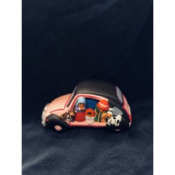 Crèche terre cuite 2CV rose...