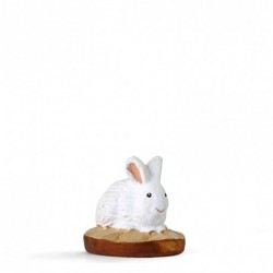 lapin blanc couché