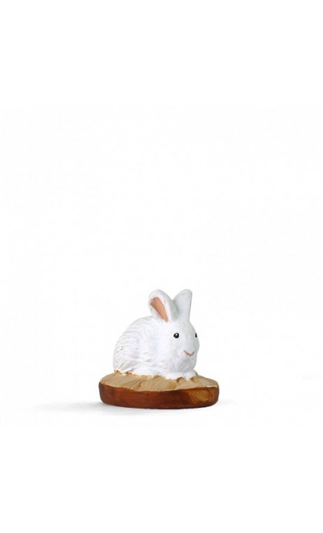 lapin blanc couché