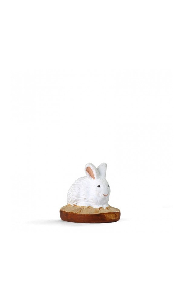 lapin blanc couché