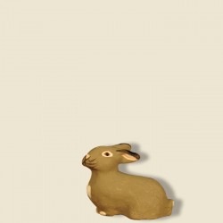 Lapin gris, santon Fouque 9cm