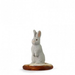 Lapin gris droit, santon...