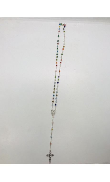 Collier Vintage Multicolore Style Murano En Pierre - Longueur 47 Cm - Occasion Bon état - Style Bohème