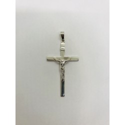 Croix argent avec Christ 2,7cm