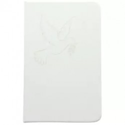 Carnet blanc motif colombe