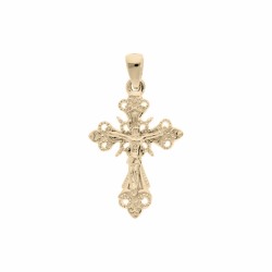 Croix plaqué-or baroque 2cm