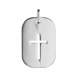 Pendentif plaque argent...